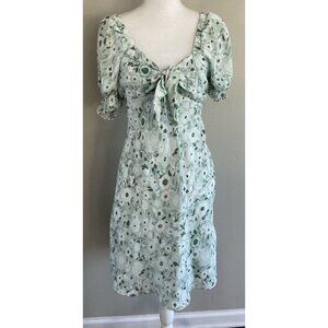 NWOT Anthropologie Forever That Girl Sweetheart Mini Dress Green Floral M New